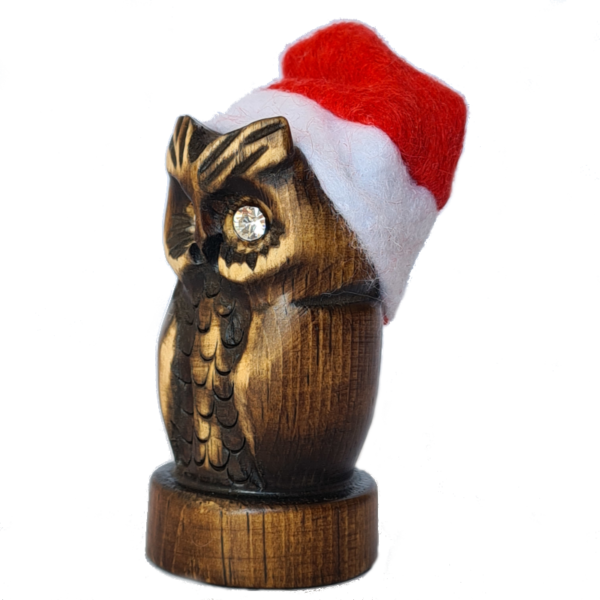 Gufo Cucciolo Natale - Strass Bianco - immagine 2