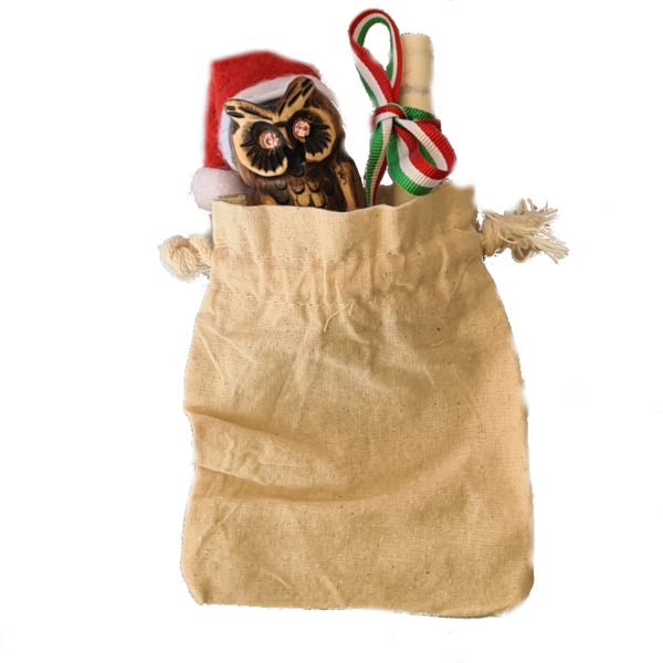 Gufo Cucciolo Natale - Strass Rosa - immagine 4