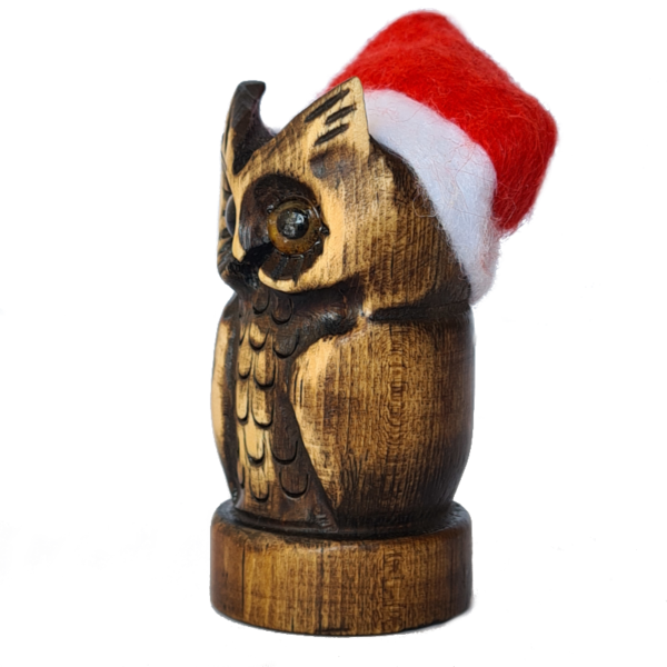Gufo Cucciolo Natale - Vetro - immagine 2