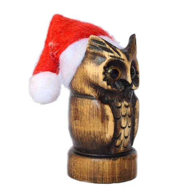 Gufo Cucciolo Natale - Vetro - immagine 3